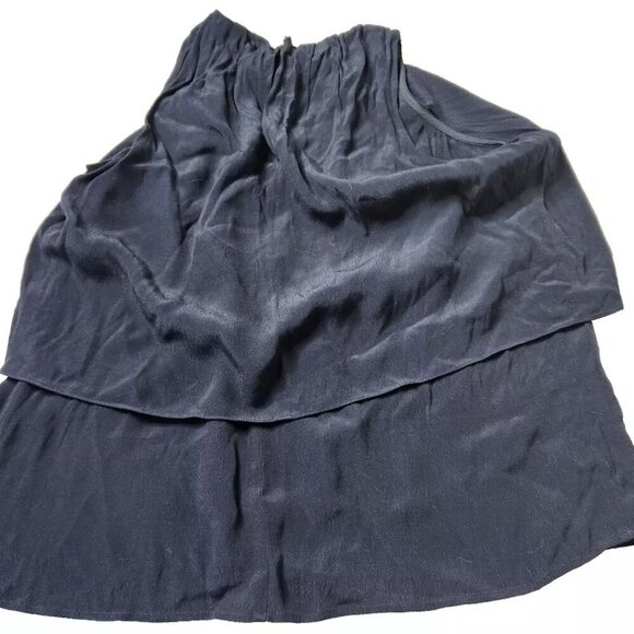 J. Crew Women's Size 12 Layered Sleeveless Blouse Navy - Picture 6 of 6